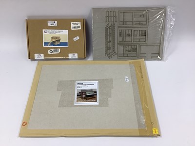 Lot 805 - Three 0 gauge (7mm scale) laser-cut building...