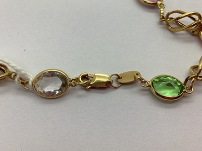 Lot 71 - A Fancy Multi Coloured Faceted Necklace, with...