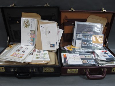 Lot 302 - Stamps; A black briefcase containing over 160...