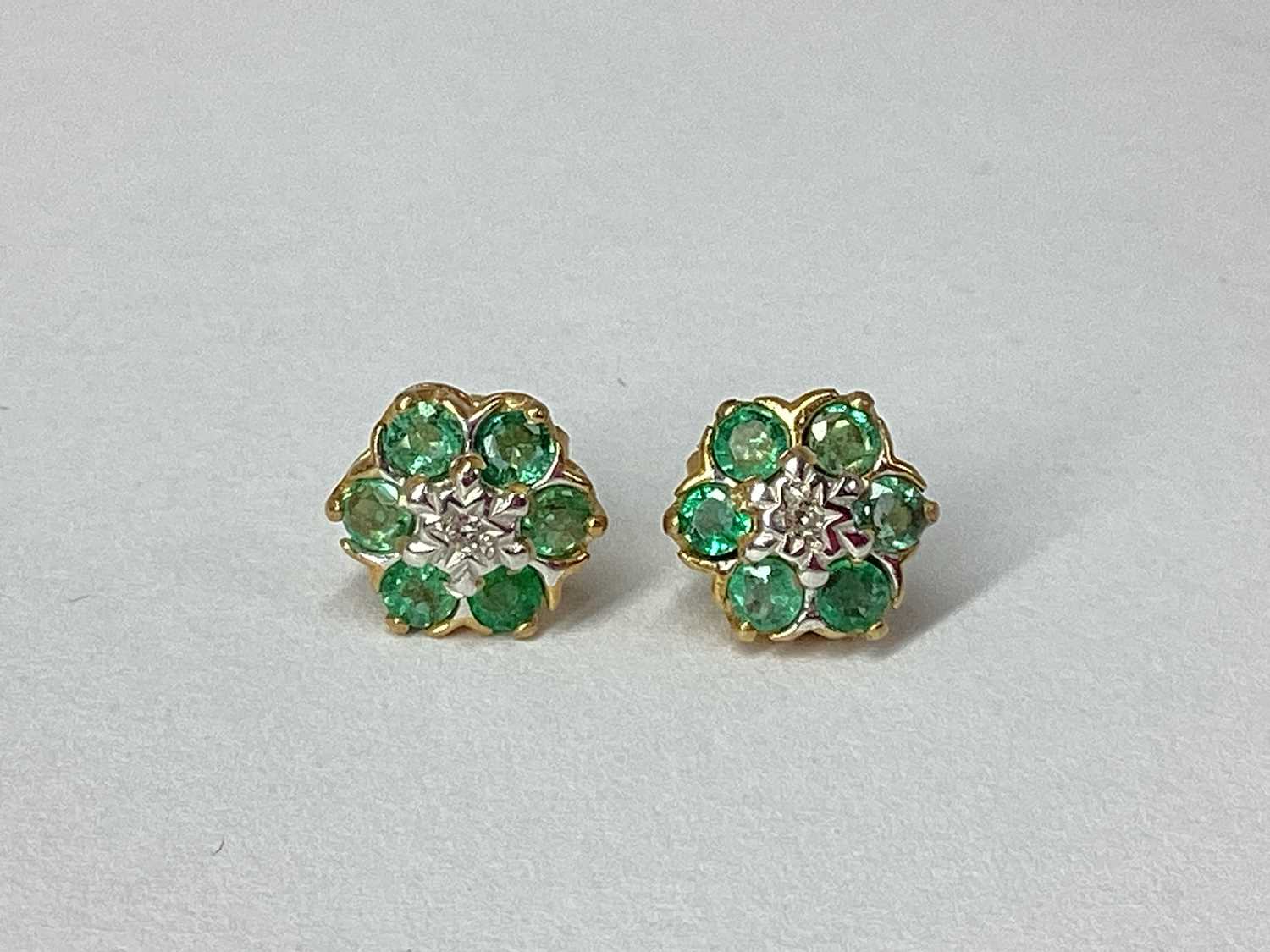 Lot 84 - A Pair of 9ct Gold Claw Set Stud Earrings, of...