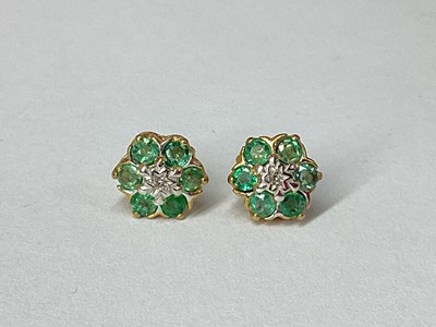 Lot 84 - A Pair of 9ct Gold Claw Set Stud Earrings, of...