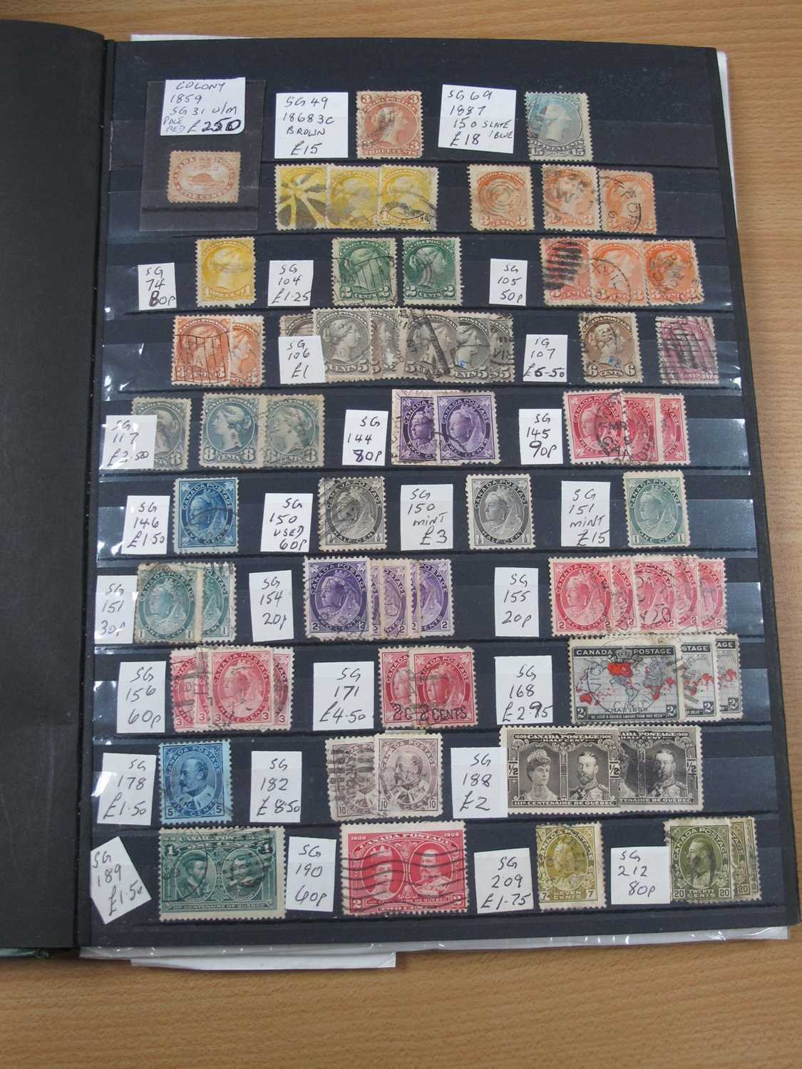Lot 328 - Stamps; A stockbook containing a World stamp...