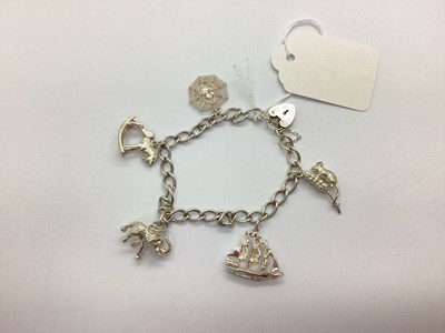 Lot 93 - A Hallmarked Silver Curb Link Bracelet,...