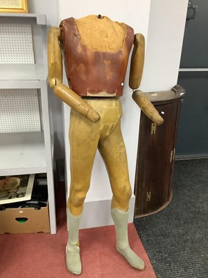 Lot 1139 - Shops Articulated Rubberised Mannequin (head...