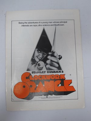 Lot 1315 - Original Film Campaign Book - 'A Clockwork...