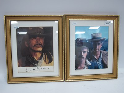 Lot 1350 - Robert Redford and Charles Bronson, ink signed...