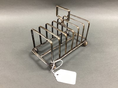Lot 14 - A Hallmarked Silver Seven Bar Toast Rack,...