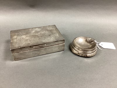 Lot 15 - A Hallmarked Silver Cigarette Box, London 1945,...