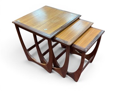 Lot 1543 - G Plan Astro Teak Nest of Three Tables,...
