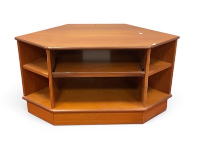 Lot 1507 - G Plan Teak Corner TV Stand, with central pull...