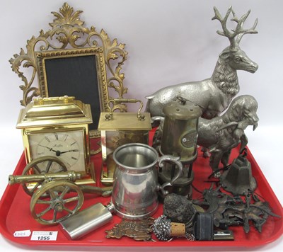 Lot 1255 - Metalware, including two large cast white...