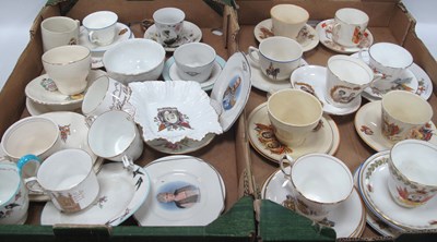 Lot 1187 - Commemorative Tea Ware including Burleigh,...