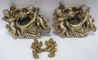 Lot 1285 - A pair of 20th-century moulded composition...