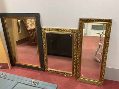 Lot 1413 - Three rectangular wall mirrors, including a...