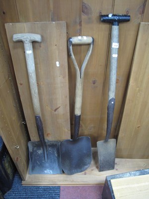 Lot 1134 - Three Various Shovels (Possibly Railway)...