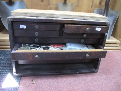 Lot 1133 - Oak Tool Chest of Seven Drawers, containing...