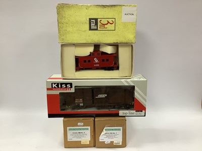 Lot 779 - Four items of G scale rolling stock, requiring...