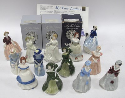 Lot 1199 - Wade "My Fair Ladies" series porcelain figures,...