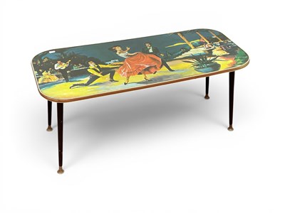 Lot 1518 - 1950s Kytch Coffee Table, featuring Spanish...