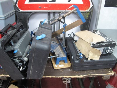 Lot 1125 - GS Mitre Saw. Power Craft drill set, battery...