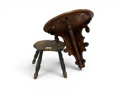 Lot 1544 - Gothic Influenced Mahogany Wall Shelf, circa...
