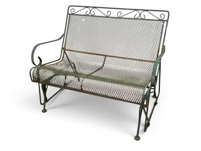 Lot 1449 - Metal Framed Garden Swing, two-seater bench,...