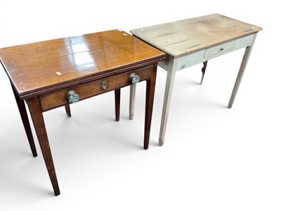 Lot 1491 - XIX Century Pine Side Table with single drawer,...