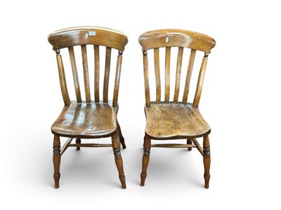Lot 1537 - A Pair of XIX Century Ash and Elm Kitchen...