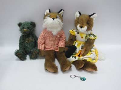 Lot 1314 - Dora Designs Foxes (2) and Isabelle (Lee)...