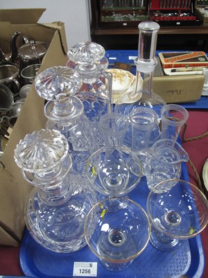Lot 1256 - Stuart and Other Decanters. Babycham glasses,...
