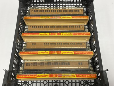 Lot 580 - Four Graham Farish OO gauge LNER teak coaches,...