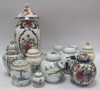 Lot 1178 - Ceramic Ginger Jars, usually Oriental, varying...