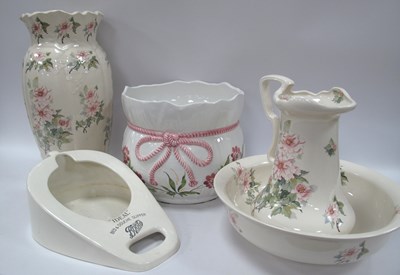Lot 1186 - Wash Jug & Bowl, stick stand, Italian...