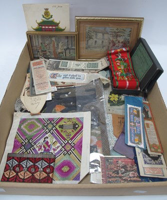 Lot 1293 - Vintage Bookmarks, embroidered silks,...