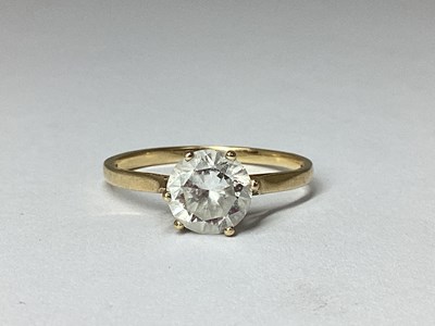 Lot 45 - A 14ct Gold Single Stone Ring, six claw set,...