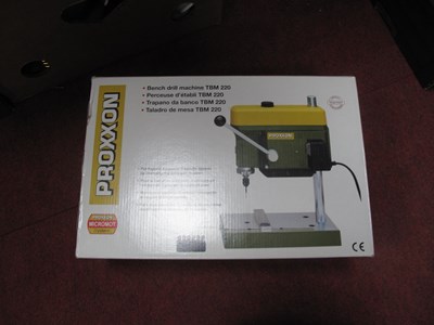 Lot 1039 - A boxed Proxxon TBM 220 drill stand and...