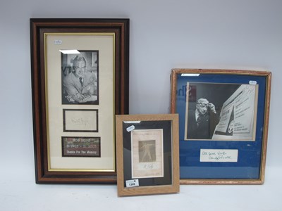 Lot 1399 - Autographs - Bob Hope (x 2) on a single framed...