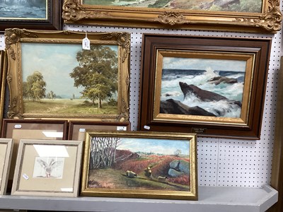 Lot 1421 - A B Possibly Arthur Black, Seascape, oil on...