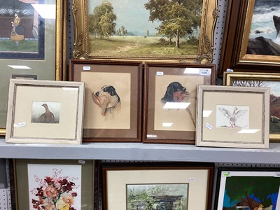 Lot 1420 - W. Derbyshire, Retreiver Dogs with Game Bird...