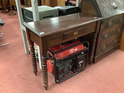 Lot 1462 - Hardwood Side Table, with single drawer, on...