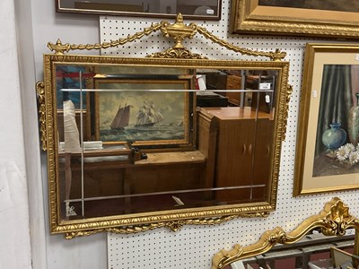 Lot 1439 - Rectangular Bevelled Wall Mirror, in gilt...