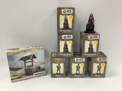 Lot 719 - Six Bassett-Lowke Steampunk 100mm figurine...