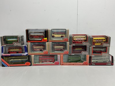 Lot 497 - Fourteen 1:76th scale diecast model buses by...