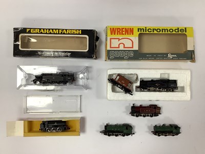 Lot 893 - Six N gauge British tank engines: a boxed...