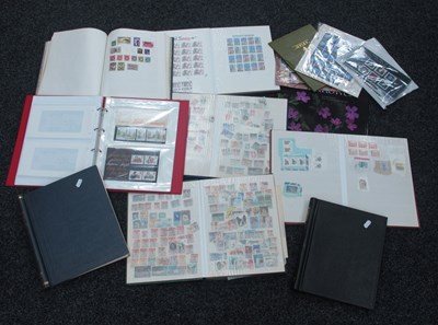 Lot 480 - Stamps; Seven stockbooks/albums containing...