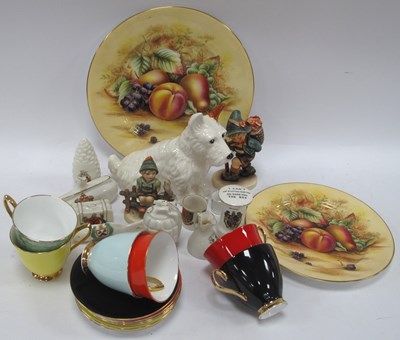 Lot 1170 - Aynsley 'Orchard Gold' Plates (x 2), Hummel...