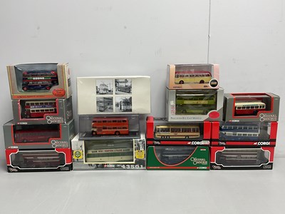 Lot 538 - Fourteen 1:76th scale diecast model buses and...