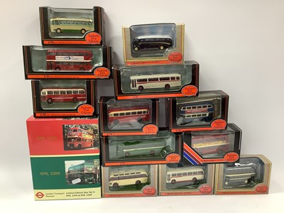 Lot 693 - Fourteen EFE 1:76th scale diecast model buses...