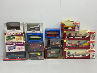 Lot 589 - Fifteen 1:76th scale diecast model buses,...
