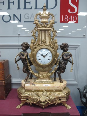Lot 1260 - A XX Century “Imperial” Italian Mantle Clock,...